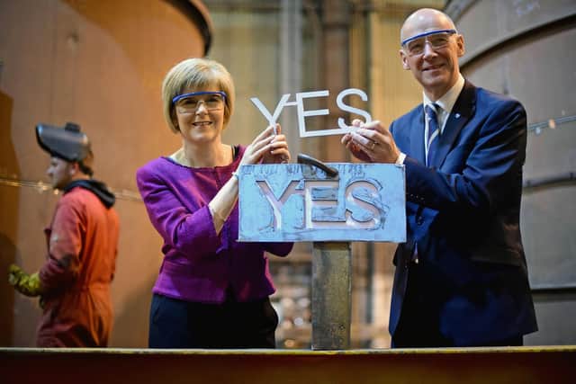 Nicola Sturgeon and John Swinney during the 2014 independence campaign