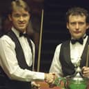 Stephen Hendry and Jimmy White contested four World Championship finals in the space of five years and Hendry prevailed on each occasion in 1990, 1992, 1993 and 1994. Picture: Allsport/Getty Images
