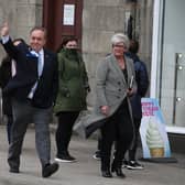 Alba party leader Alex Salmond in Ellon as votes continue to be counted for the Scottish Parliamentary Elections at the P&J Live/TECA, Aberdeen. Picture: Andrew Milligan/PA Wire