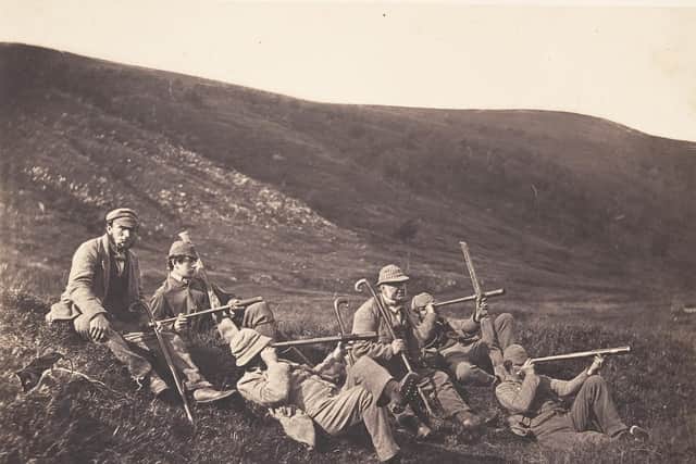 Deer stalking at Glen Feshie in the 19th Century. Traditional Highland estates are being sold off for natural capital schemes of tree planting and peat restoration as the UK heads towards Net Zero 2050  but questions are being asked about the effectiveness of such projects in pulling carbon from the atmosphere. PIC: (Photo by Heritage Art/Heritage Images via Getty Images)