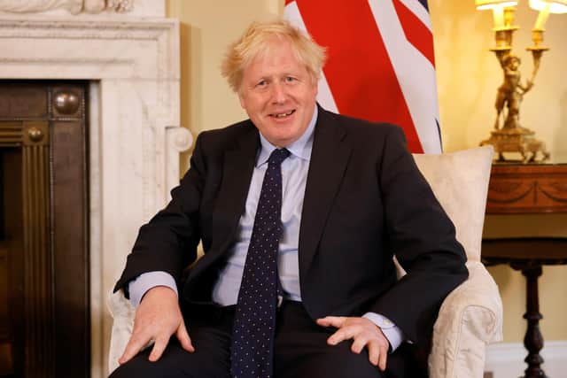 Prime Minister Boris Johnson ahead of his meeting with the Prime Minister of Slovenia, Janez Jansa, in 10 Downing Street, London on Thursday