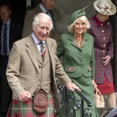 King Charles III and Queen Camilla leave Crathie Parish Church, near Balmoral, following a Sunday church service ahead of the first year anniversary of his reign. PIC: PA.