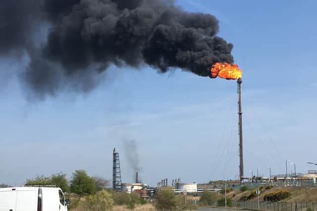 Unplanned flaring at Mossmorran petro chemical plant, April 21 2019