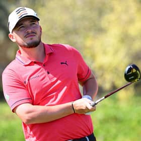 Ewen Ferguson during a practice round for this week's Ras Al Khaimah Classic at Al Hamra Golf Club. Picture: Ross Kinnaird/Getty Images.