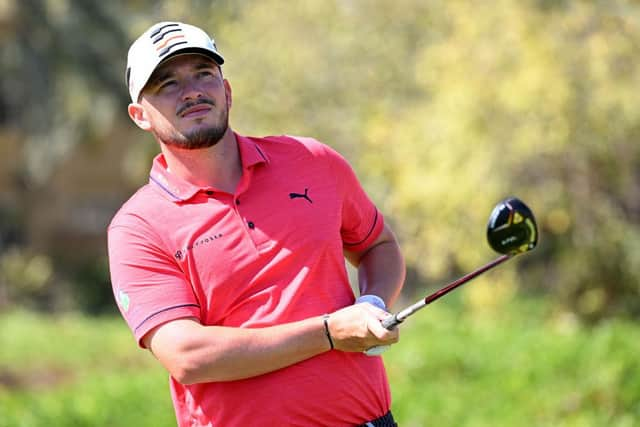 Ewen Ferguson during a practice round for this week's Ras Al Khaimah Classic at Al Hamra Golf Club. Picture: Ross Kinnaird/Getty Images.