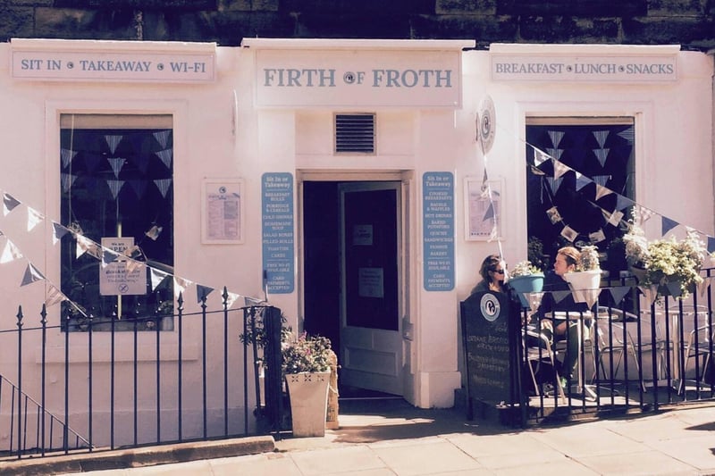 The Firth of Forth is a line of Scottish rivers which meets the North Sea in Fife, and this old coffee shop cleverly references it as well as the froth you'd get on their coffees.