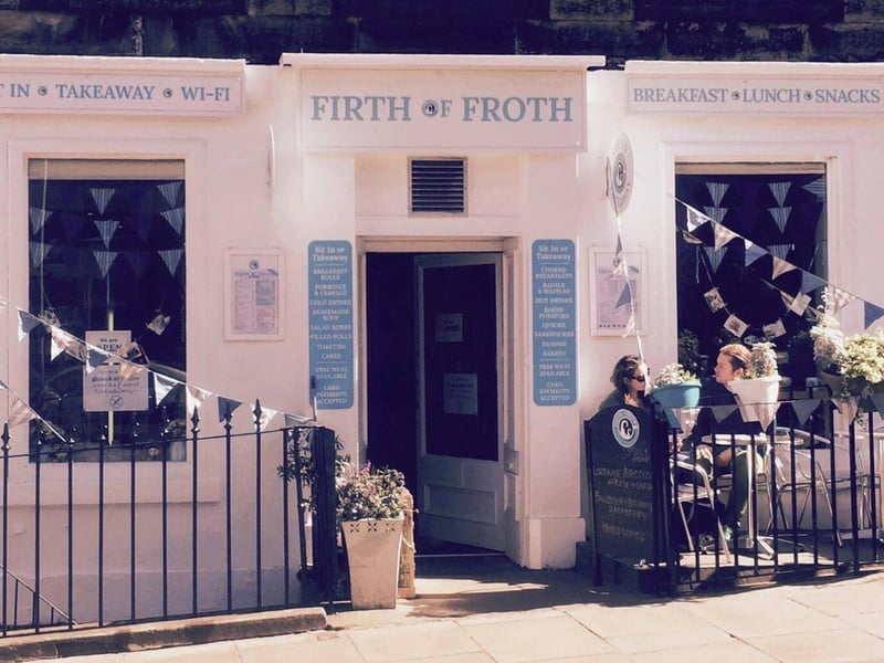 The Firth of Forth is a line of Scottish rivers which meets the North Sea in Fife, and this old coffee shop cleverly references it as well as the froth you'd get on their coffees.
