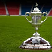 The Scottish Cup trophy is pictured at final venue, Hampden Park. (Photo by Alan Harvey / SNS Group)