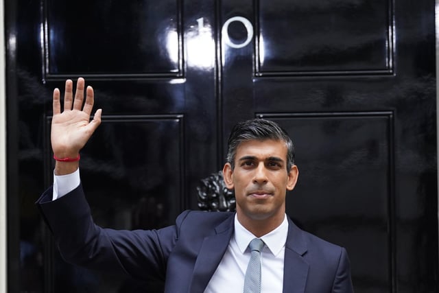 Rishi Sunak makes a speech outside 10 Downing Street, London, after meeting King Charles III and accepting his invitation to become Prime Minister and form a new government. Picture date: Tuesday October 25, 2022.