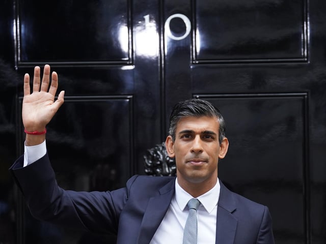 Rishi Sunak makes a speech outside 10 Downing Street, London, after meeting King Charles III and accepting his invitation to become Prime Minister and form a new government. Picture date: Tuesday October 25, 2022.