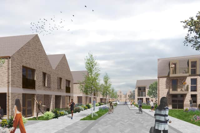CGI of part of the proposed project. The overall St Andrews development will ultimately comprise up to 900 homes along with university business and employment land.
