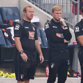 Bournemouth first team coach Simon Weatherstone, pictured alongside then manager Eddie Howe in 2015.