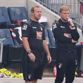 Bournemouth first team coach Simon Weatherstone, pictured alongside then manager Eddie Howe in 2015.