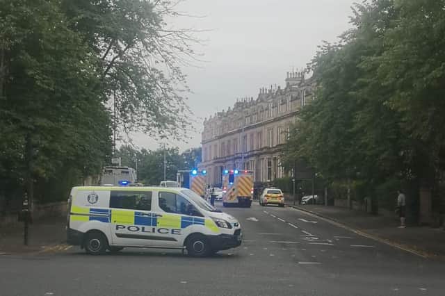 Police at the scene