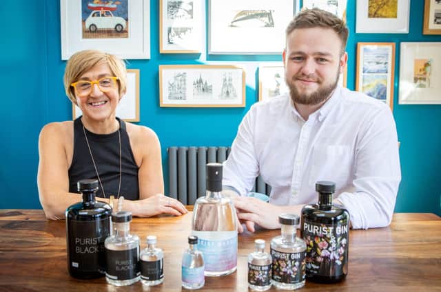 Bruce Walker, 22, from Broomhill, with his mother Colette Filippi, CEO of Purist Gin.