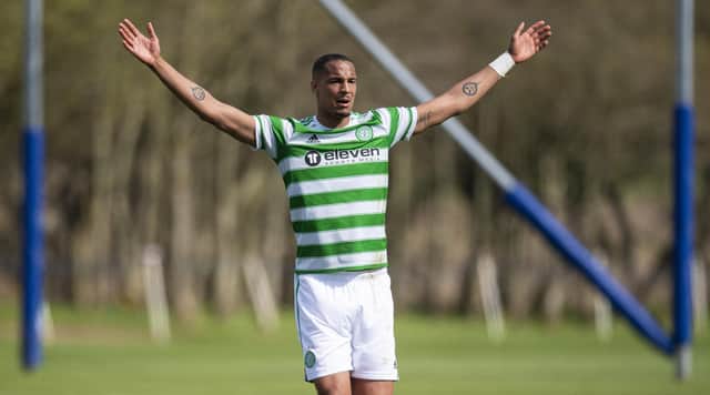Christopher Jullien in action for Celtic during a City of Glasgow Cup Semi-Final between Rangers B and Celtic B.