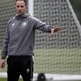 Celtic assistant John Kennedy during a training session at Lennoxtown. (Photo by Craig Williamson / SNS Group)