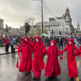 Tens of thousands of protesters make their way to Glasgow Green through the city centre. PIC: Contributed.