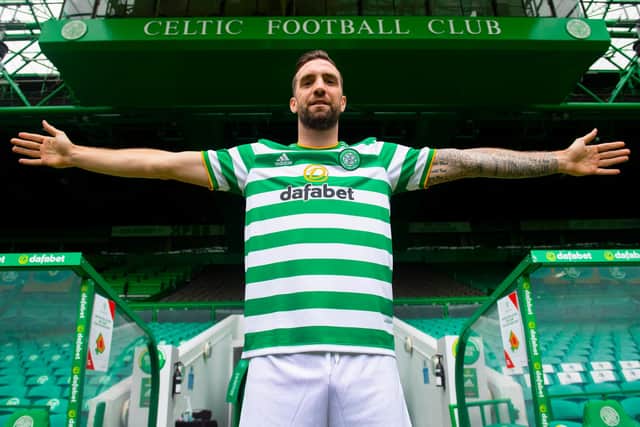 GLASGOW, SCOTLAND - SEPTEMBER 08: New Celtic signing Shane Duffy is unveiled at Celtic Park, on September 08, 2020, in Glasgow, Scotland (Photo by Alan Harvey / SNS Group)