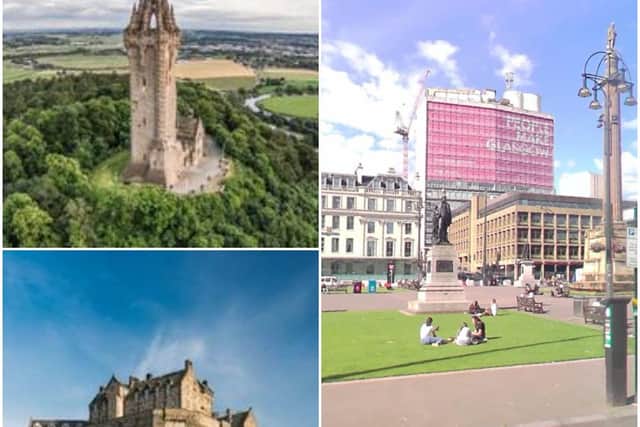 Glasgow George Square, Edinburgh Castle and Stirling Castle