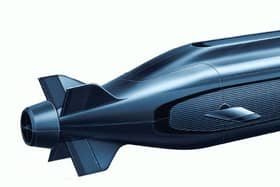 A proposed zero-emission submarine which could transport cargo between Glasgow and Belfast