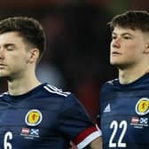 Kieran Tierney, left, and Nathan Patterson, right, are both being treated for injuries and are doubts for Scotland's next matches.