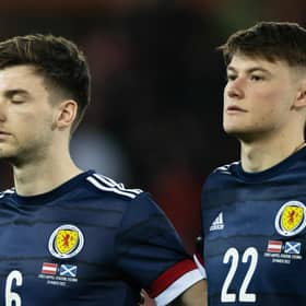 Kieran Tierney, left, and Nathan Patterson, right, are both being treated for injuries and are doubts for Scotland's next matches.