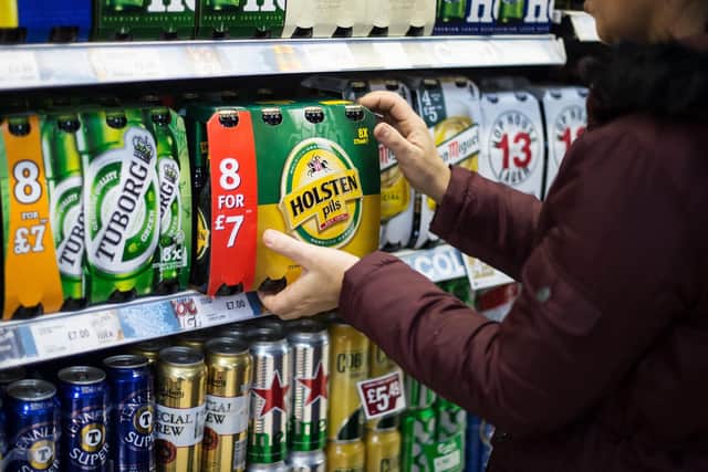 The price of a standard four-pack of lager is set to rise under the new minimum unit pricing rate. Picture: John Devlin/National World