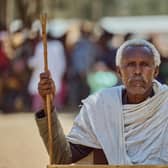Beyne Bsrat, a community elder in a village in Tigray, Ethiopia.