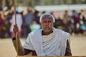 Beyne Bsrat, a community elder in a village in Tigray, Ethiopia.