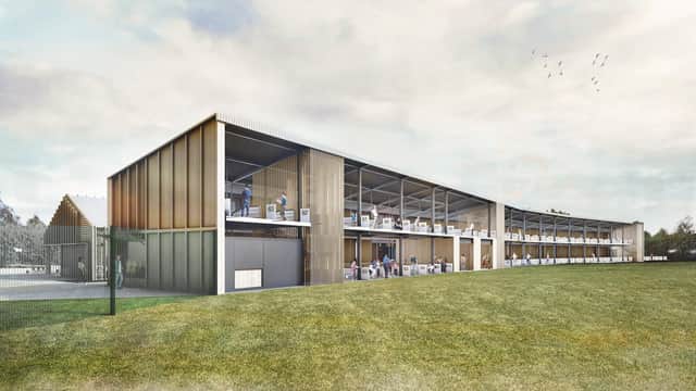 An artist's impression of the proposed double-decker driving range at the new R&A community golf facility at Lethamhill in Glasgow. Picture: R&A