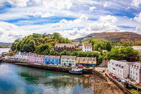 An aerial view of Portree, on the Isle of Skye, where the woman suffered an allergic reaction at a pub. Picture: Getty Images