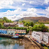 An aerial view of Portree, on the Isle of Skye, where the woman suffered an allergic reaction at a pub. Picture: Getty Images