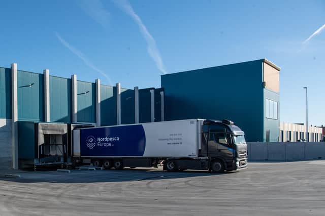 A truck carrying fish leaves the fish auction in Ostend, Belgium. As the Brexit agreement deadline approaches in 45 days, discussions between British and European counterparts on the future trade relations are at a standstill. Picture: Jean-Christophe Guillaume/Getty Images