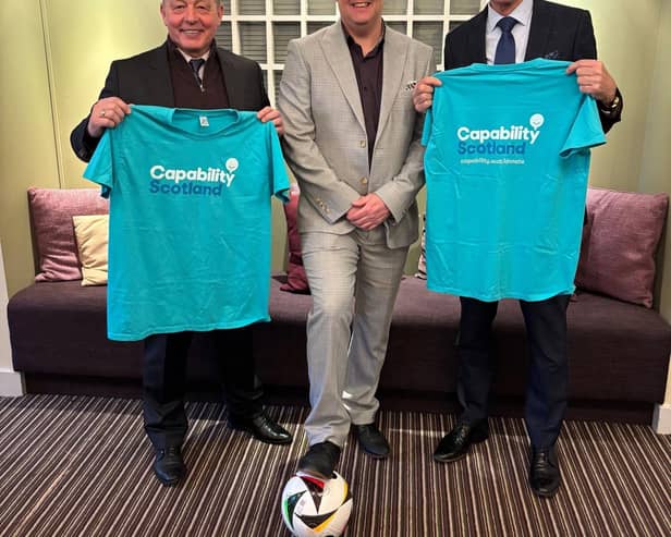 L-R Billy Davies, Sean Donachie, Deputy Director of Adult Services and Gordon Smith