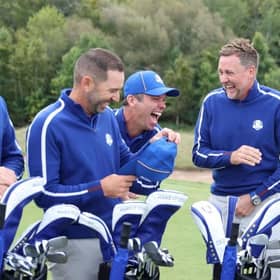 Lee Westwood pictured with Sergio Garcia, Paul Casey and Ian Poulter during the 2021 Ryder Cup at Whistling Straits. All four are now LIV Golf players, with Westwood, Garcia and Poulter having resigned as DP World Tour members. Picture: Warren Little/Getty Images.