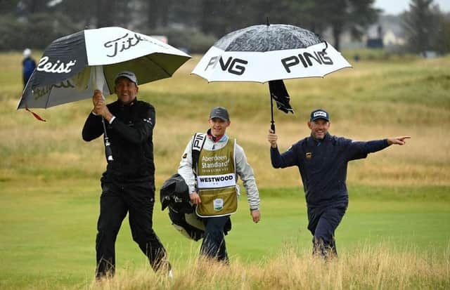 Ian Poulter and Lee Westwood may have been smiling in the 2020 Aberdeen Standard Investments Scottish Open at The Renaissance Club but it seems they have lost an arbitration case against the DP World Tour. Picture Ross Kinnaird/Getty Images.