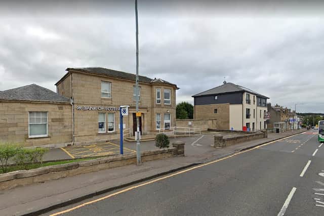 The robbery happened on Wednesday at an ATM outside the Bank of Scotland on Kirkton Street.