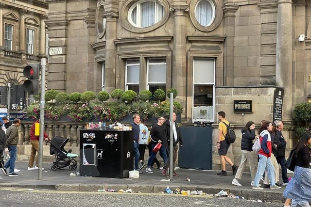 Bins on Princes Street