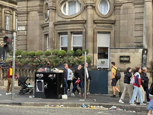 Bins on Princes Street