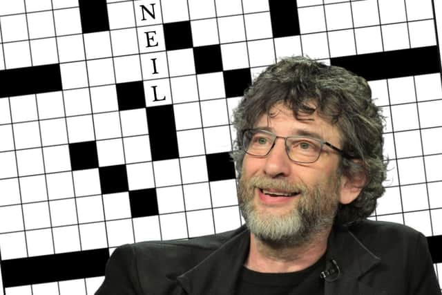 The clue for 31 Down in the US newspaper read simply: “Author Gaiman”.