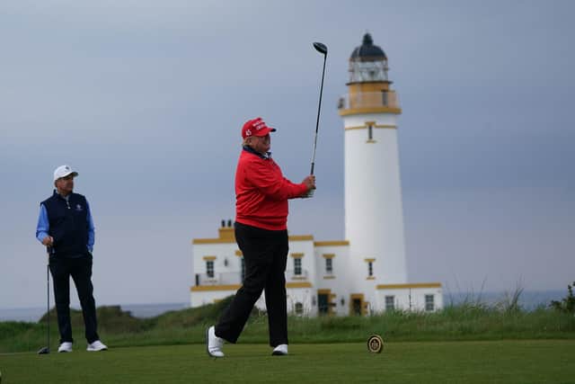 Former US president Donald Trump has talked of selling Turnberry in the past. Picture: Andrew Milligan/PA Wire