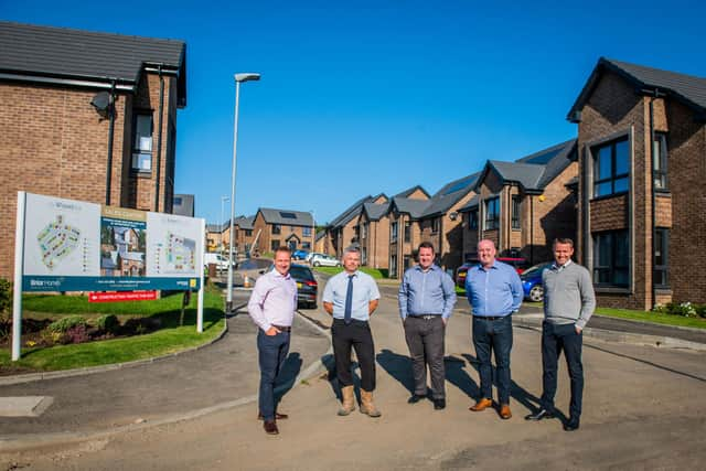 Scott Sanderson, HGP; Ian McGarvey, Briar Homes; Ross Baird, HGP; Paul Kelly, Briar Homes and Collin Bennet, HGP. Picture: Chris Watt Photography