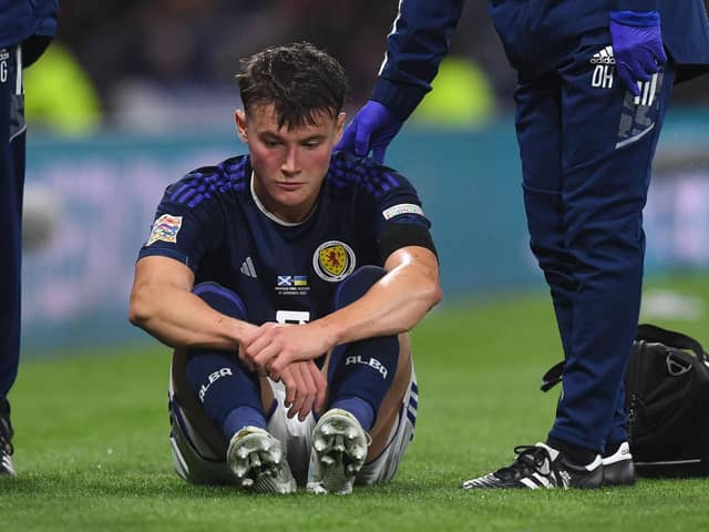 Eerton right-back Nathan Patterson was injured in Scotland's 3-0 win over Ukraine last week.  (Photo by Craig Foy / SNS Group)
