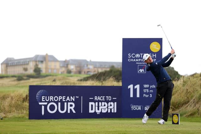 Connor Syme in action at Fairmont St Andrews last October, when the Torrance Course hosted the Scottish Championship presented by AXA. Picture: Richard Heathcote/Getty Images.
