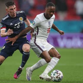 Billy Gilmour will miss the Croatia game. (Photo by CARL RECINE/POOL/AFP via Getty Images)