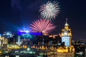 Fireworks light up the night sky in Edinburgh