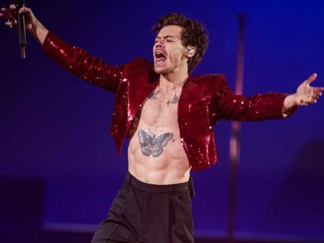 Harry Styles performs on stage during The BRIT Awards 2023 at The O2 Arena on February 11, 2023 in London, England. (Photo by Gareth Cattermole/Gareth Cattermole/Getty Images)