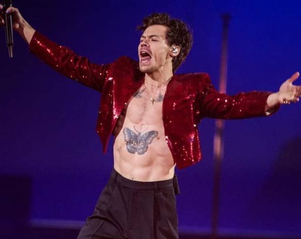 Harry Styles performs on stage during The BRIT Awards 2023 at The O2 Arena on February 11, 2023 in London, England. (Photo by Gareth Cattermole/Gareth Cattermole/Getty Images)