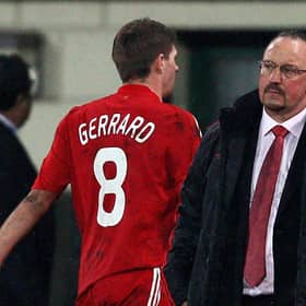 Rafa Benitez and Steven Gerrard during their time at Liverpool